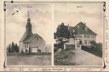 07939 Bernsgrün Kirche Schule o 1916