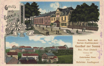 07973 Gommla Greiz Gasthof zur Sonne o 1916