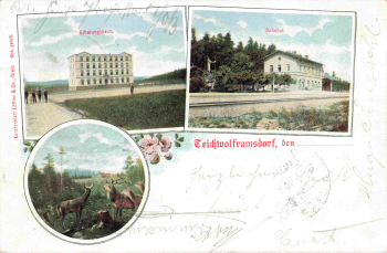 07987 Teichwolframsdorf Erholungsheim Bahnhof o um 1900