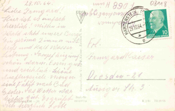 08118 Hartenstein Erzgebirge Mehrbildkarte o 1964