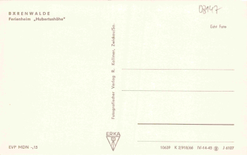 08147 Bärenwalde Erzgebirge Ferienheim Hubertushöhe * 1966