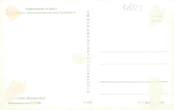 08223 Falkenstein Vogtland  Schloss * 1961