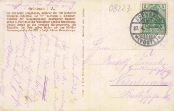 08223 Grünbach Vogtland Totalansicht o 1911