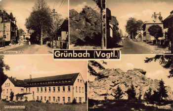 08223 Grünbach Vogtland Mehrbildkarte o 1963