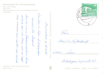 08352 Markersbach Erzgebirge Mehrbildkarte o 1985