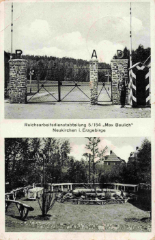 09221 Neukirchen Erzgebirge Reichsarbeitsdienst RAD.-Lager 5 /154 Max Beulich o 1938
