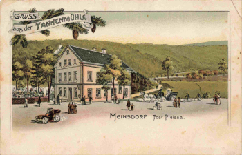 09337 Meinsdorf Callenberg Tannenmühle Litho o 1906