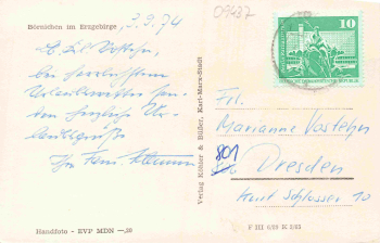 09437 Börnichen Erzgebirge o 1974