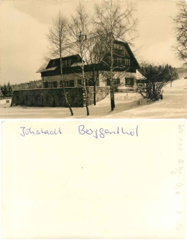 09477 Joehstadt Gasthaus Berghof real photo around 1960 Hanich ON