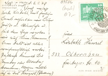 09526 Pfaffroda Erzgebirge Silbermann organ o1978