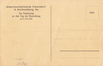 09648 Irbersdorf Gemeinschaftsheim  *ca.1927