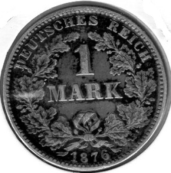 1 Mark 1876 C German Empire silver coin