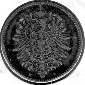 1 Mark 1876 H German Empire Silver Coin