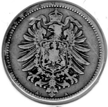 1 Mark 1877 A German Empire Silver Coin