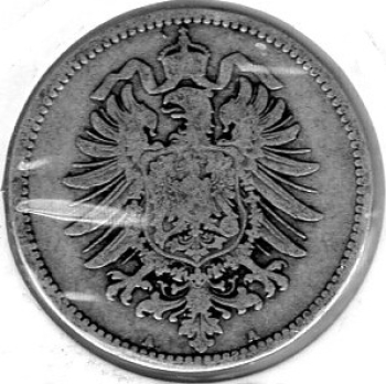 1 Mark 1880 A German Empire Silver Coin