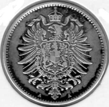 1 Mark 1881 A German Empire Silver Coin