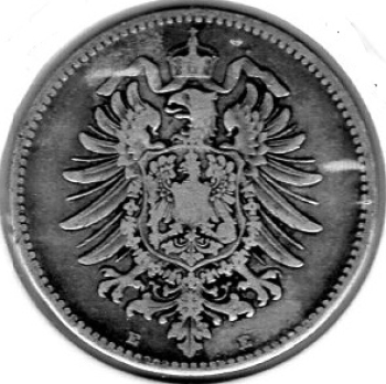 1 Mark 1881 E German Empire Silver Coin