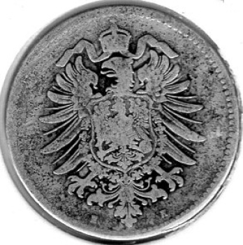 1 Mark 1881 H German Empire Silver Coin