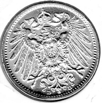 1 Mark 1906 A German Empire Silver Coin