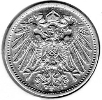 1 Mark 1910 J Deutsches Kaiserreich Silbermünze