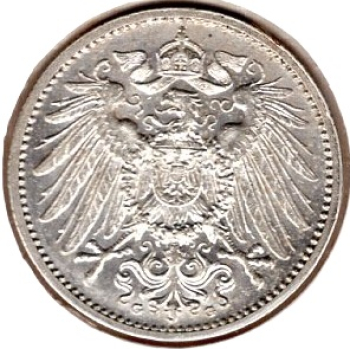 1 Mark 1913 G Deutsches Kaiserreich Silbermünze
