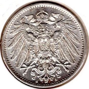 1 Mark 1915 A German Empire Silver Coin