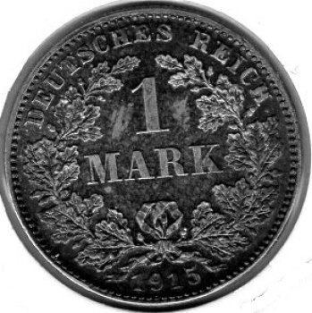 1 Mark 1915 J Deutsches Kaiserreich Silbermünze