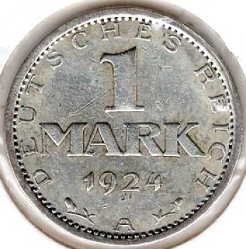 1 Mark 1924 A Weimar Republic