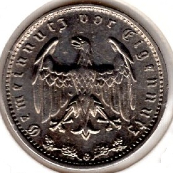 1 Reichsmark 1933 G Third Reich