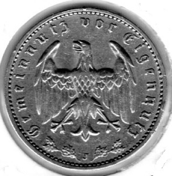 1 Reichsmark 1936 J Drittes Reich