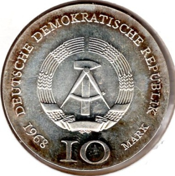 10 Mark GDR 1968 Johannes Gutenberg