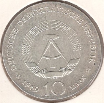 10 Mark GDR 1969 Johann Friedrich Boettger