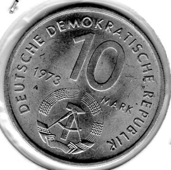 10 East German Marks 1973 World Festival of Youth and Students