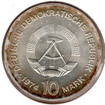 10 Mark GDR 1974 25 Years of the GDR