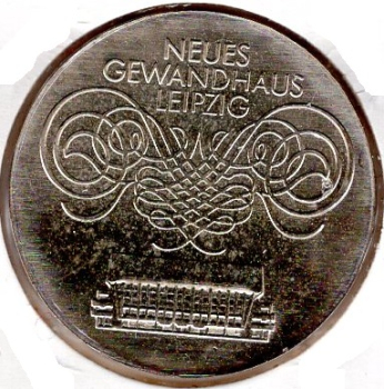 10 East German Marks 1982 New Gewandhaus Leipzig