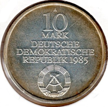 10 East German Marks, 1985, Humboldt University of Berlin
