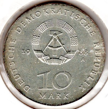 10 Mark GDR 1988 Ulrich von Hutten
