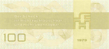 100 Mark Forumscheck 1979 – DDR Intershop Devisenzertifikat Kassenfrisch