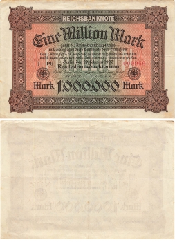 1000000 Mark Reichsbanknote 20. Februar 1923 RO85a DEU-96a 