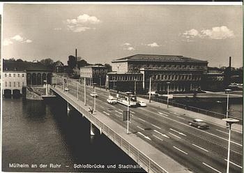 45468 Mulheim Ruhr Castle bridge and town hall * approx. 1970