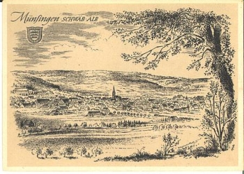 72525 Muensingen artist card Ludwig Schaefer-Grohe, * approx. 1950