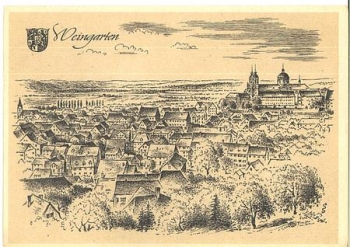 88250 Weingarten artist card Ludwig Schäfer-Grohe * approx. 1950