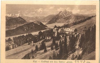 Rigi Kaltbad mit den Berner Alpen o 29.7.1924