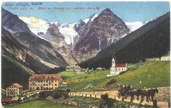 Trafoi Hotel und Pension zur schoenen Aussicht o 17.7.1925