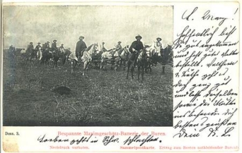 Horsed Maxim gun battery of the Boers, o 22.3.1902