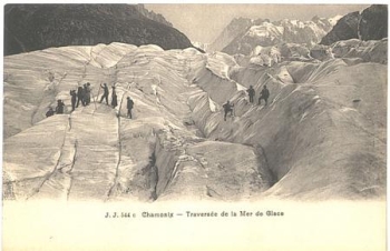 Chamonix Traversee de la Mer de Glace (Gletscher) * ca. 1910