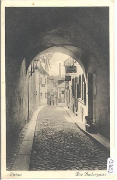 02763 Zittau Die Badergasse gebr. 28.4.1934