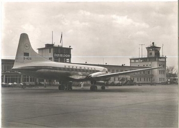 Dusseldorf Airport Airplanes o 31.8.1965