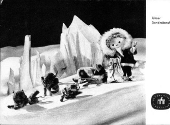 Sandmann mit Hundeschlitten *ca. 1965 ​DDR Fernsehen Abendgruss