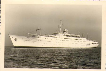 Passenger ship FDGB holiday ship MS "Friendship of Nations" o 10.6.1960